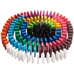 120 pc's stenen set regenboog dominostenen houten blokken bouwsteen baby vroege educatie kinderen leren educatieve speelgoed geschenken voor kinderen