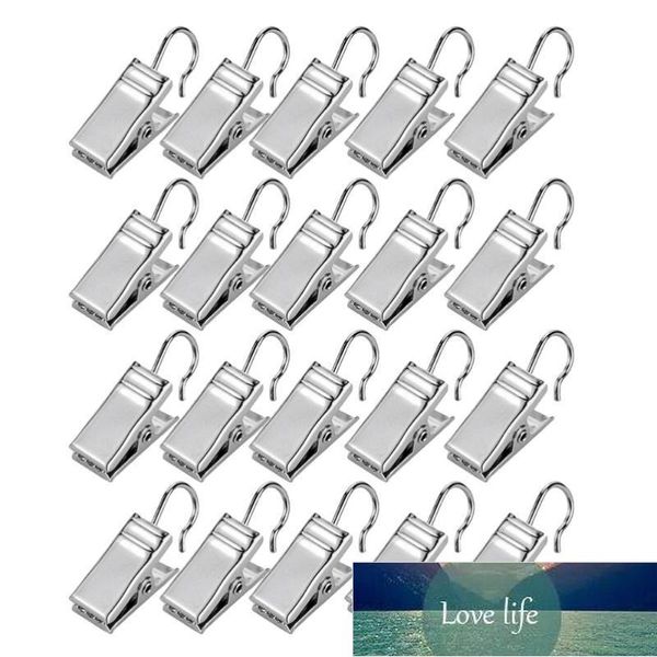 120 piezas Clips de cortina de plata Ganchos Cadena plana ancha Luces de fiesta Soporte de alambre para la ducha Decoración del hogar Fotos Arte Artesanía Precio de fábrica diseño experto Calidad