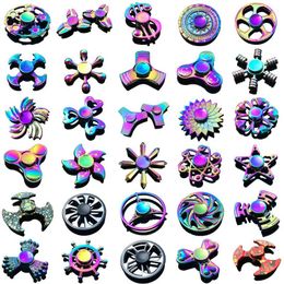 120 types En stock Fidget spinner jouets Rainbow hand spinners Tri-Fidget Metal Gyro Dragon wings eye finger toupie handpinner avec boîte