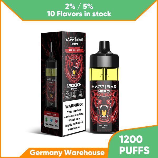 12000 Puffs Desechable Vape Pen Cigarrillo electrónico 2% 5% Bobina de malla Pod precargado UE Venta caliente Recargado Puff 12k Dispositivo Vaper Buen sabor 10 sabores para elegir