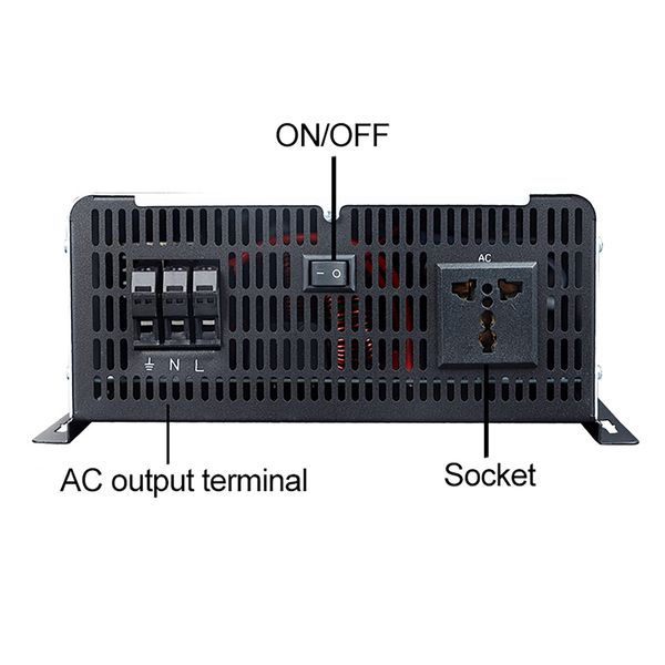 12000W 10000W Invertisseur d'onde sinusoïdale pure 10 kW 5kw 12V 24V 48V à 110V 120V 220V Charger portable Invertisseurs de voiture électrique hors réseau