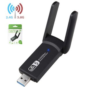 1200m draadloze netwerkkaart draadloze wifi -ontvanger USB 3 0 dubbele antenne gigabit dubbele band