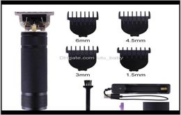 Tondeuse à cheveux électrique en forme de T pour hommes, batterie 1200Mah, rasoirs rechargeables avec adaptateur, or, argent, noir, Ky42642870