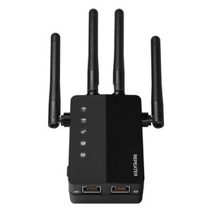 1200 Mbps draadloze wifi-repeater 2,4 GHz 5,8 G dual-band wifi-signaalverlenger netwerkzoekers met 4 externe antennes voor thuiskantoorrouter