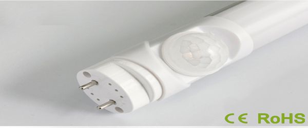 Envío gratis Venta caliente tubo LED de 18w con Sensor PIR 1200MM CERohs fuente de luz LED de 4 pies y temperatura de Color blanco puro