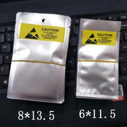 1200 stks open top esd multi size plastic verpakking zak antistatisch antistatisch voor telefoon flex kabel batterij plastic pakket zakje geel label