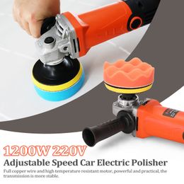 1200W 220V Verstelbare snelheid ElectricCar Polister Wax Machine Auto -meubels Auto Polijstmachine Gereedschap
