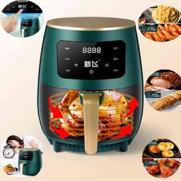 1200W 6L Lucht Friteuse Olie Gratis Gezondheid Friteuse Fornuis 220V Multifunctionele Smart Touch Lcd Deep Airfryer Frieten pizza Friteuse T220819