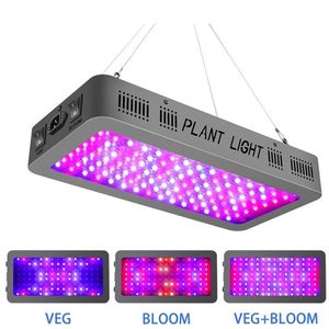 1200W Dubbele schakelaar Volledige spectrum LED GROOP LAMP VOOR BODDEN BLOEMEN SEELSENTENT Tent Plant Grow Light 85-265V302Z