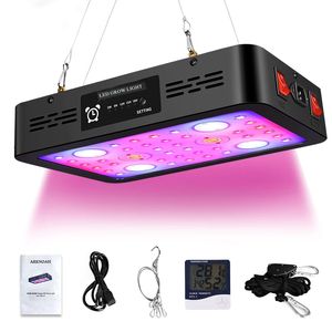 1200W Full Spectrum LED Grow Light Double Chip Timing Red Blue UV IR Grow Lamps For Indoor Plants VEG BLOOM