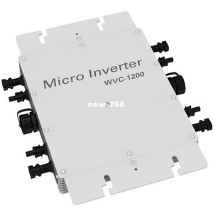 Livraison gratuite 1200W Grid Tie Micro Inverter 22-50VDC 110V ou 220V AC Onduleur à onde sinusoïdale pure WVC1200W avec un câble à trois conducteurs de 2M