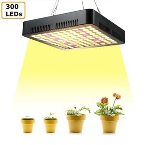 1200W LED Grow Light 300leds Sunshine Full Spectrum Plant Grow Lamp AC85-265V Drie fiches Grow Lights for Indoor Plants Groenten Bloemen