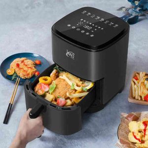 1200W Power Air Fryer Sans Huile Airfryer Électrique 3.5L Friteuse Écran Tactile LED Appareils De Cuisine Numériques Pour La Cuisson T220819