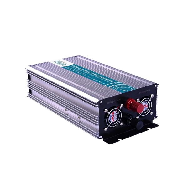 Inverter de onda sinusoidal pura de 1200W, DC 12V/24V/48V a AC 110V/220V, inversor de energía solar fuera de la cuadrícula, convertidor de voltaje para batería doméstica