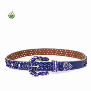 12022 Fashion Designer Ceintures Bb Ceinture Simon pour Hommes Femmes Brillant Diamant Ceinture Noir sur Bleu Blanc Multicolore Strass 61 Colorsaa