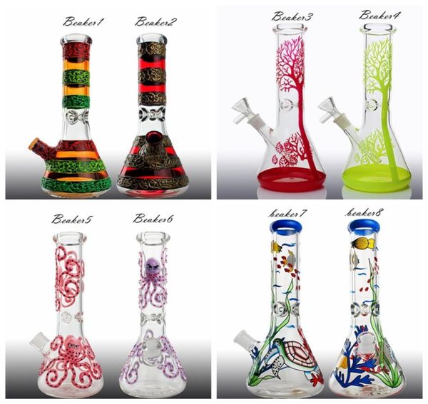 12039039 Hitman Beaker Color Glass Bong Importación Combine logotipo de la pata Diferentes bongs 12 kg Zob Glass Glass Pip4331787