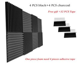12039039120390391039039 pulgadas espuma acústica de cuña con cinta adhesiva 8 pcs paneles insonorizados 5684538