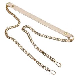 120 cm zak ketting vervanging metalen pu lederen riemen voor doe -het -zelf handtas handgrepen schouderaccessoires tas 220617