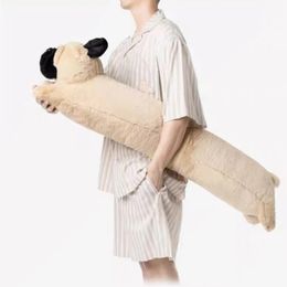 Oreiller de jeu de style de 120 cm de long Animaux mignons Animaux Pug Dog Plux de jouet en peluche Utilisation de coussin décor pour enfants Toys 240508