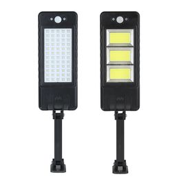 120cob / 60led Solar Flood Light 3 Modi Induction Spotlight Waterdichte kamperen met afstandsbediening - A