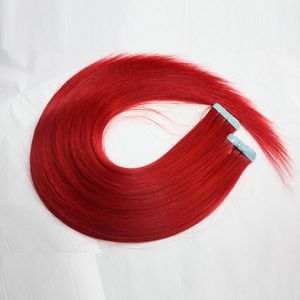 150g 60 stuks 2 5g stuk 16 18 20 22 inch pu tape in human hair extensions kleur paars 613 rood voor optie