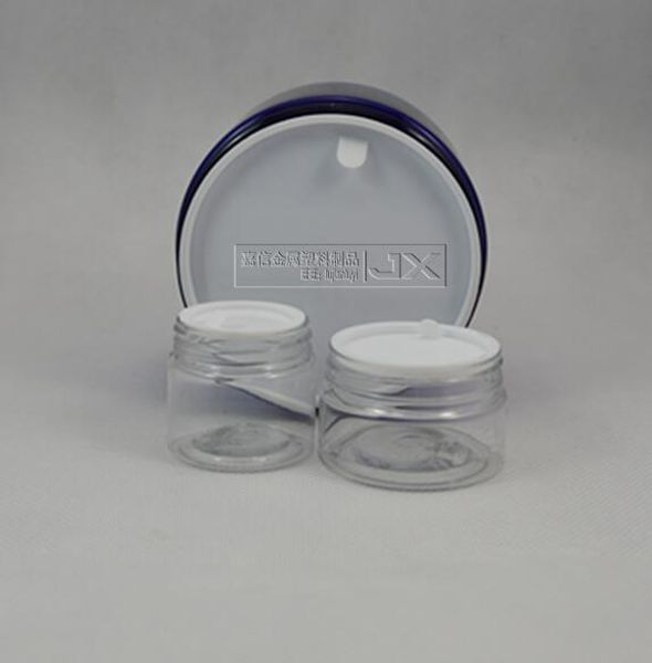 Bouteille de parfum 120 g/ml, pot plat en plastique givré, vente en gros et au détail, conteneurs vides pour crème cosmétique