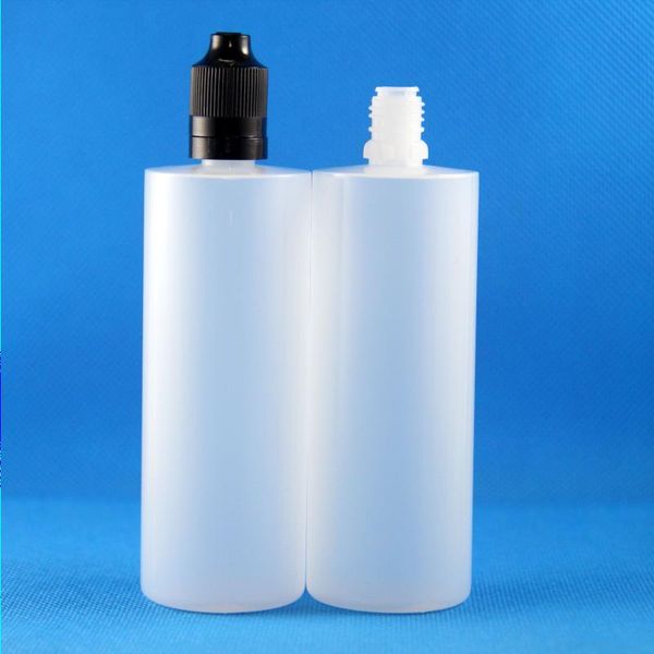 120ML 100 Pièces Flacons compte-gouttes en plastique LDPE avec bouchons à double preuve semi-transparent Vapor Squeezable match blanc vert noir couleur couvercle Ioin