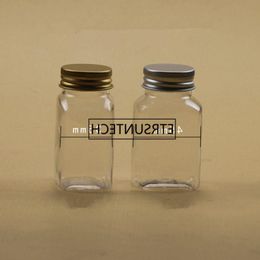 120ML doorzichtige PET-fles, capsulefles, medicijnfles, 120CC-monsterfles met aluminium dop F1261 Obkje