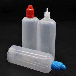 Le compte-gouttes en plastique de 120 ml met en bouteille le récipient liquide 4OZ de bouchons à l'épreuve des enfants longs et minces d'aiguille