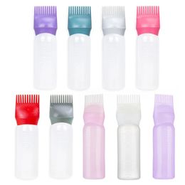 120 ml de tinte de plástico para el cabello recargador de botellas de botella peine pein de peinamiento salón para colorear para colorear herramienta de peinado
