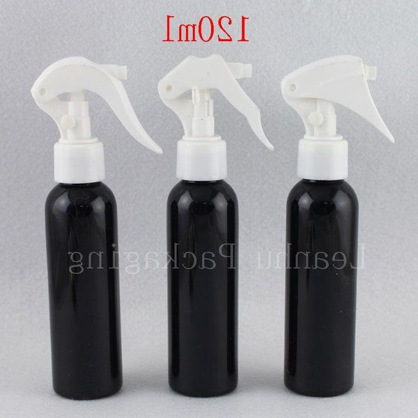 120 ml x 40 botellas de gatillo de pulverización de plástico negro vacío 120 cc botella de contenedor de pulverizador de maquillaje DIY con bomba de gatillo de pulverización 4 oz Qqcdg