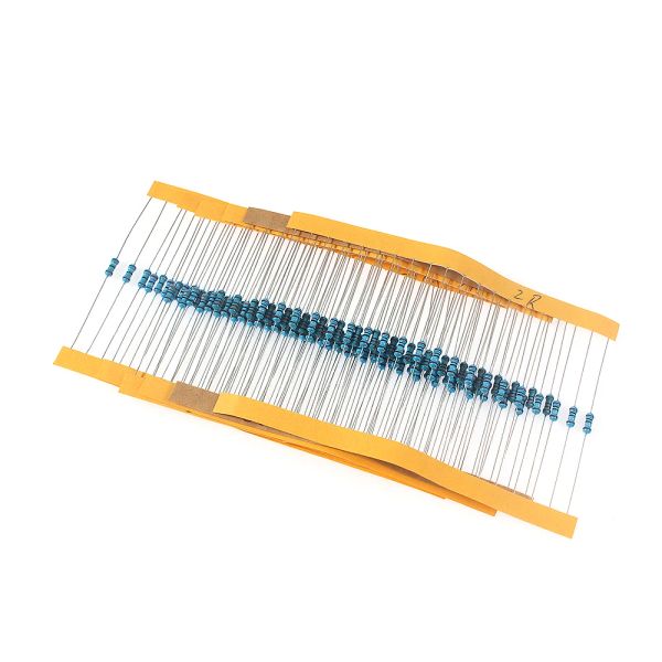 120pcs 0,25W Metal Film Resistor Kit 1 / 4W 1% Résistance 2OHM 2,2OHM 2,4OHM 2,7OHM 3OHM 3,3OHM pour les résistances de réparation de l'airbag de voiture