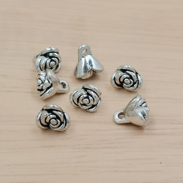 120 pièces alliage Rose fleur pendentif à breloque pour bijoux à bricoler soi-même collier Bracelet boucle d'oreille artisanat