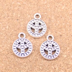 120 stks Antiek Zilver Brons Geplateerd Peace Symbool Charms Hanger DIY Ketting Armband Bangle Bevindingen 16 * 12mm