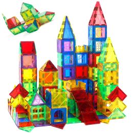 120pcs à grande taille Blocs de construction magnétiques carreaux Enfant enfant grand magnét constructeur jeu montessori toys éducatifs pour enfants cadeau