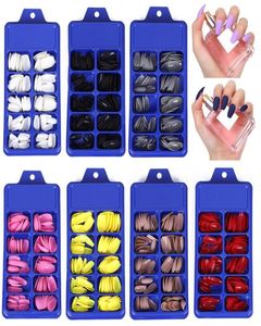 120PCS Box Matte Volledige omslag nep nagels Ballerina Coffin valse nagels manicure kunstmatige lijm diy manicure nagel art tools248S292I1521643