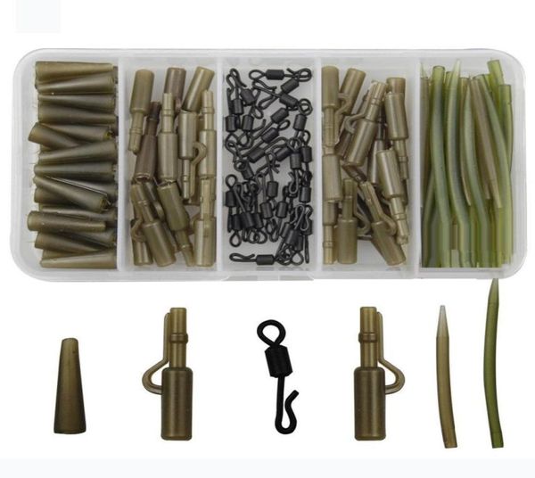 Accesorios de tackle de pesca de 120 piezas de carpas de la carpa Tackle Safety Lead Clips Kit34448173