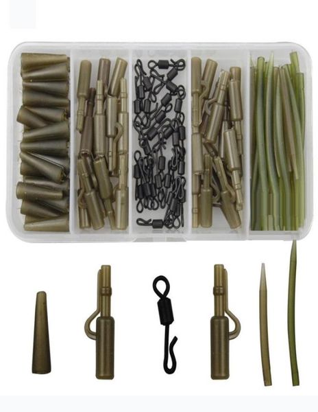 Accesorios de tackle de pesca de 120 piezas de carpas de la carpa Tackle Safety Lead Clips Kit7480656