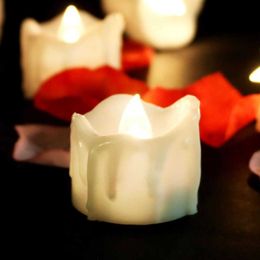 120 stks LED elektrische kaarsen theelicht flikkert knippert kaars vlamloze pijler romantiek theelicht kerstmis bruiloft decoratie