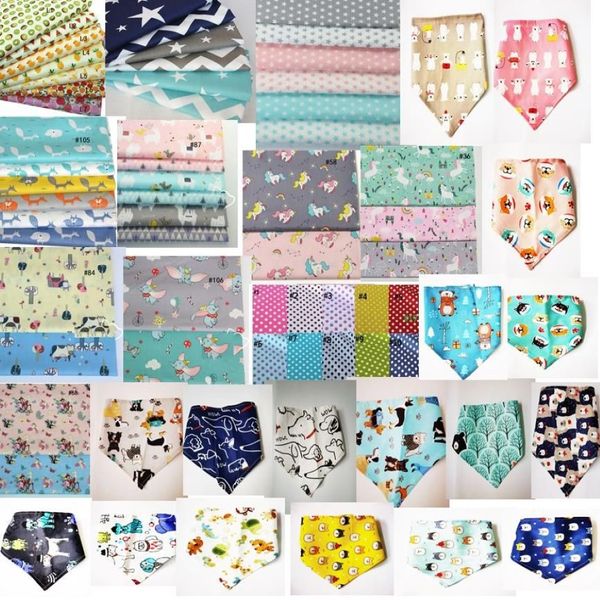 120pcs / lot vêtements pour chiens fabrication spéciale chiot bandanas pour animaux de compagnie collier écharpe noeud papillon fournitures en coton Y69305e