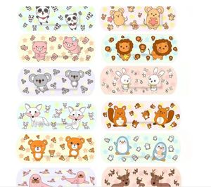 120 stks/partij Kawaii Cartoon Dier Patroon Waterdichte Pleister Hemostase Lijm Baby Bandages Wond Gips Patches voor Kinderen