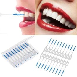 120 piezas/set Cepillos interdentales de silicona de silicona súper suave cepillo de limpieza dental cuidado de hilo dental palpes de dientes herramientas orales