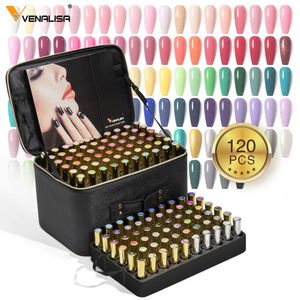 120pcs12ml Venalisa Gel Polish Set Vernish Kleur Mode Voor Nail Art Design Hele Emaille Kit 240219