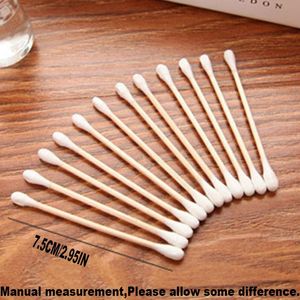 120 PcsBag Double Tête Jetable Maquillage Coton-Tige Coton-Tige Doux Pour Bois Médical Bâtons Nez Oreilles