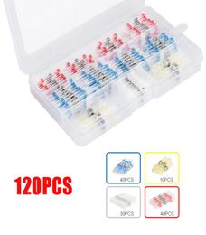 120-delige set soldeerafdichtingsdraadconnectoren, krimpkous, waterdichte en geïsoleerde elektrische draadterminals, butt-splits 6130354