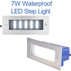 120V LED STAP LICHT INDIRE BUIDEN STREET LICTIE Junction Box IP65 Waterdicht 3000K 7W Mount Rechthoek Traplampen Pad oprit Oemled