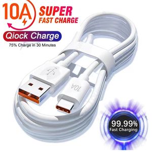 120W 10A Type C Type-C Super Fast Charge-gegevenskabel Snel oplaadkabel voor Samsung Xiaomi Huawei USB C Mobiele telefoon Gegevensnoer