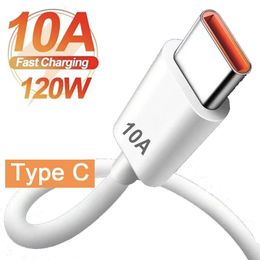 Câble USB Type C 120W 10A, Charge Super rapide, pour Xiaomi, Samsung, Huawei, Mate 60, 50, Honor POCO, cordon de données