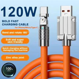 Câbles de Charge ultra rapide de Type C 120W, 1M, 3 pieds, 6A, en alliage de Zinc, TPE, pour Samsung S24, S22, S23, Huawei, Xiaomi