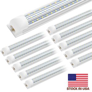 120W en forme de D intégrer T8 LED magasin Tube lumières 2400MM 4ft 8ft lampe fluorescente LED Tubes de lumière LED refroidisseur éclairage de porte